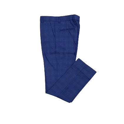 Leo & Zachary Boys Marine Blue Slim Pants LZ-5819