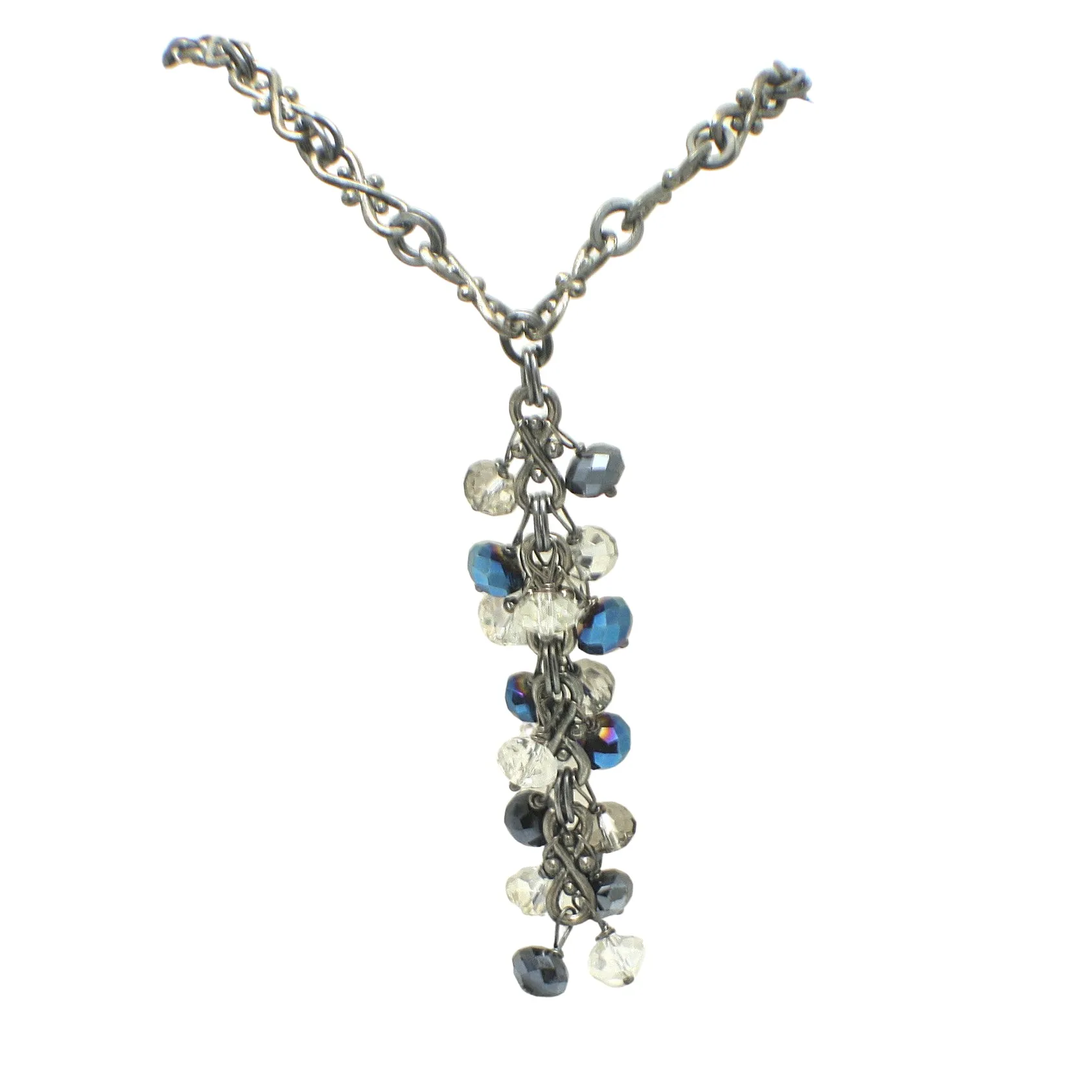 Long Crystal Cluster Necklace