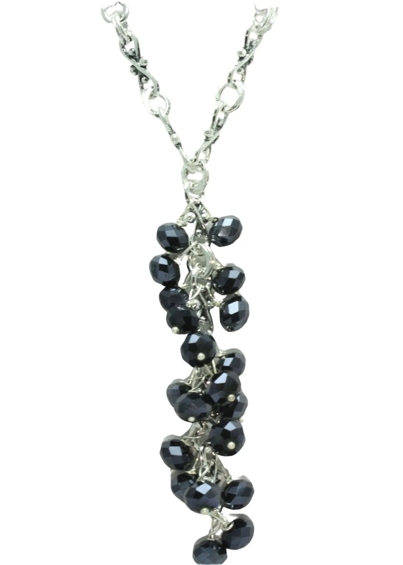 Long Crystal Cluster Necklace