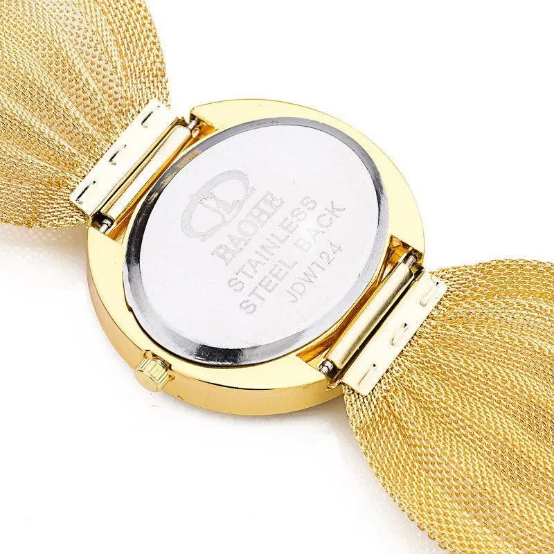 Luxury Ladies Watch Female Fashion Quartz Wristwatches Woman Gold Rhinestone Watches Casual Analog Bracelet Watch Montre Femme S3413103