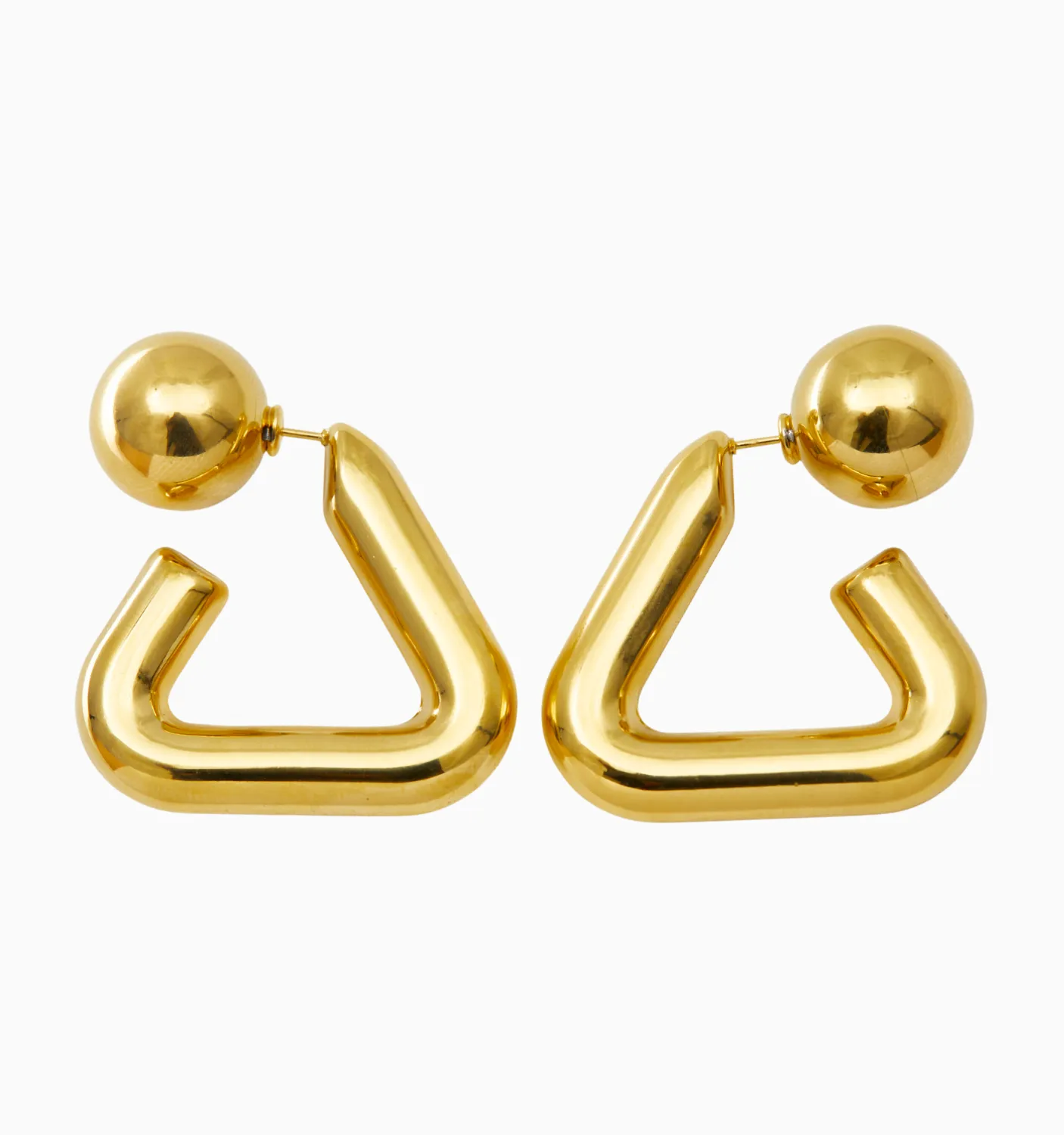 Mila Reversible Hoop Earrings - Sphere