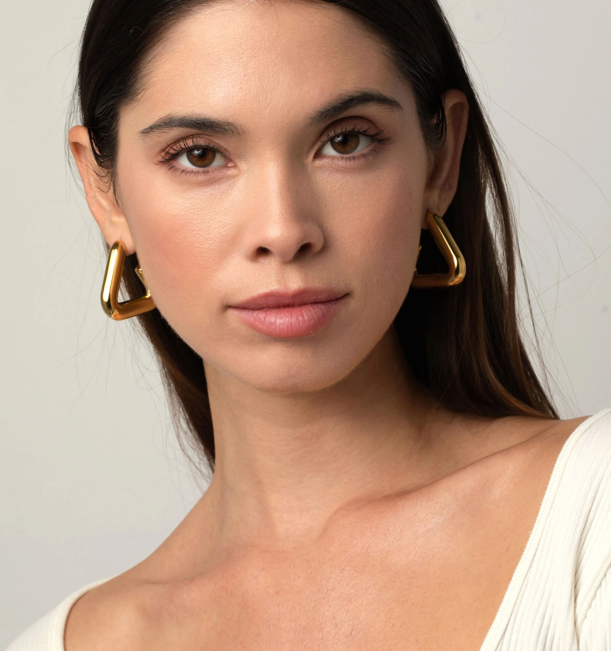 Mila Reversible Hoop Earrings - Sphere