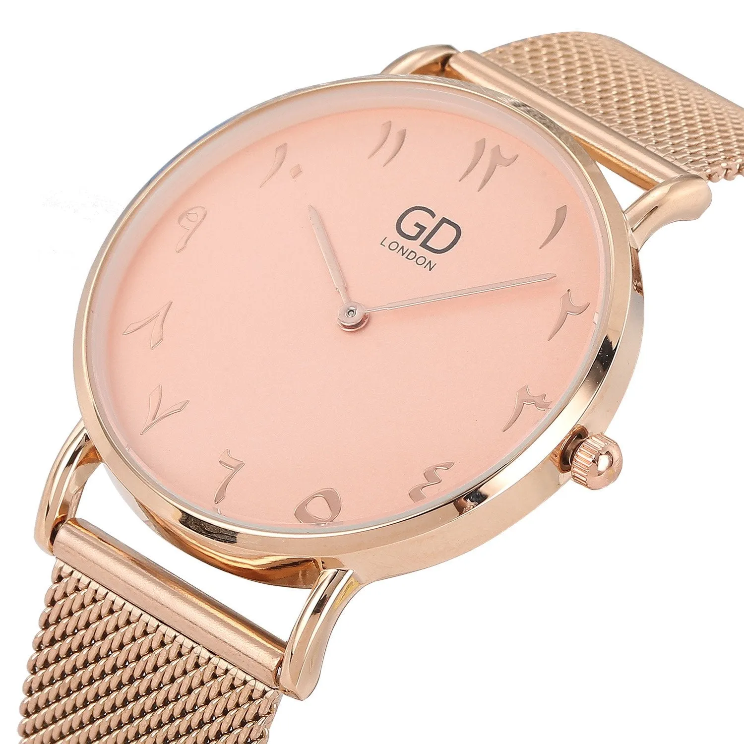 Minimalist Rose Gold Arabic Dial Watch | Unisex