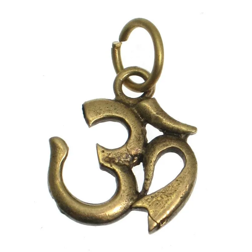 OM Brass Pendant Small