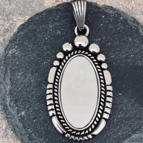 Oval - Mirror - The Looking Glass Pendant - Rope Necklace or Omega - SK2611