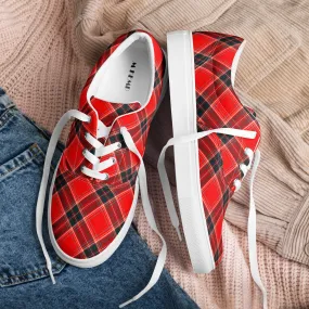 Plaid Men’s lace-up canvas shoes