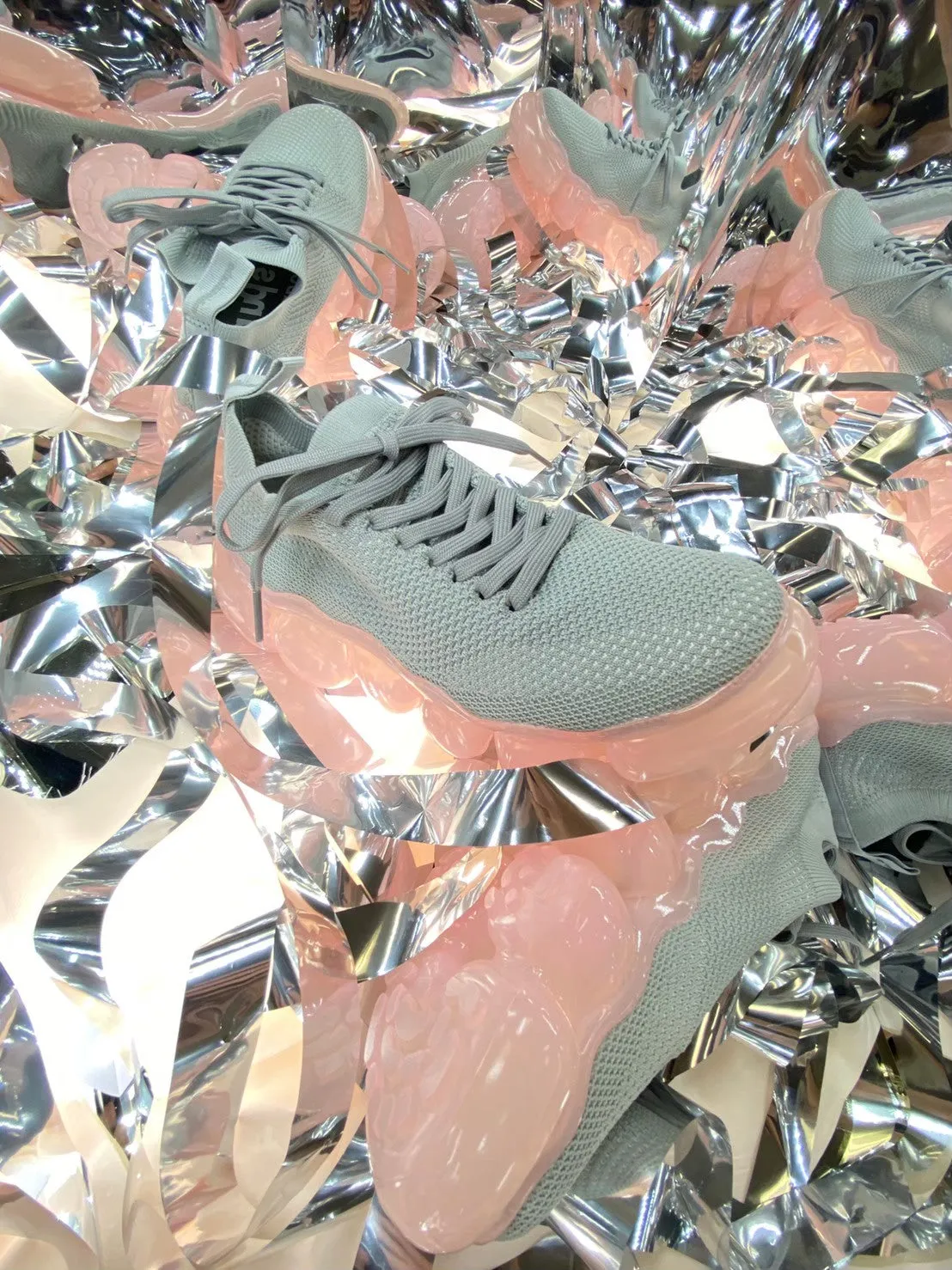 "Jewelry" Basic Shoes / Pink Gray