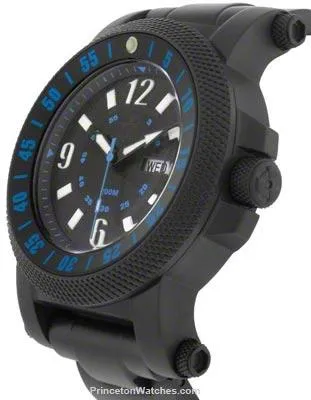 Reactor Fallout 2 Mens Day/Date Watch - Black/Blue Dial - Matte Finish