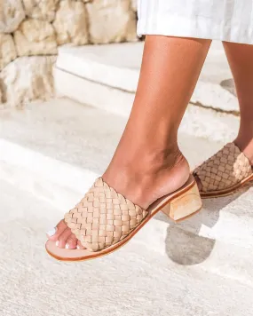 Santorini Woven Mule - Cream