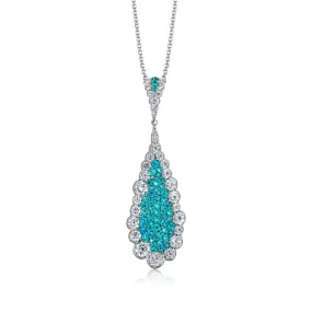 Simon G. 18k Paraiba & Diamond Pendant Necklace