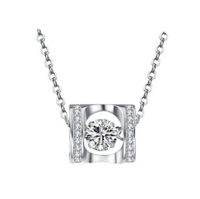 Simulated Diamond 925 Sterling Silver Necklace