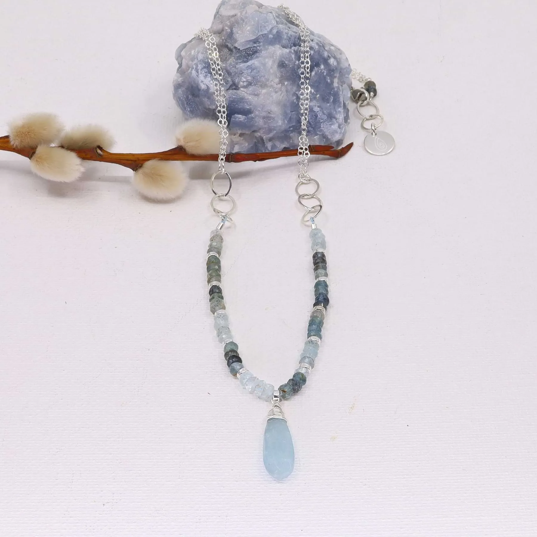 Skye - Aquamarine Sterling Silver Necklace