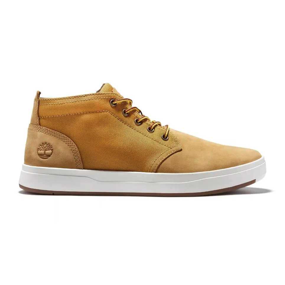 Timberland Men's Davis Square Mixed-Media Wheat Nubuck