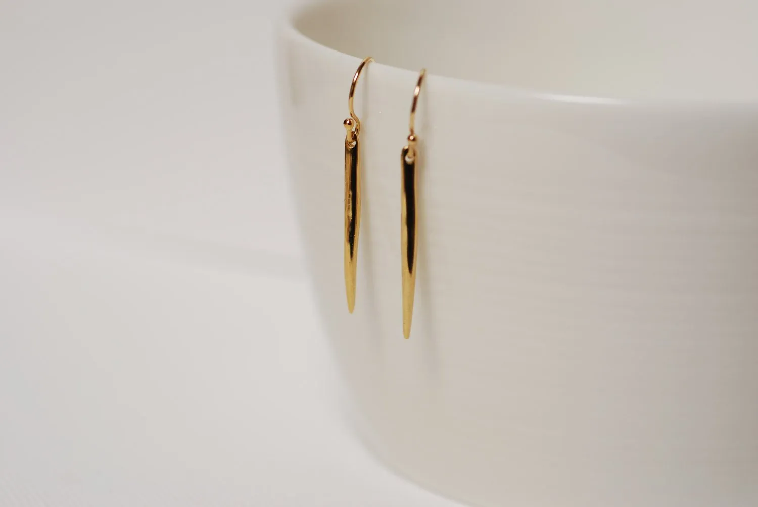 Wholesale Gold Dagger Spear Earrings, 24k gold Dagger Earrings,Spear Earrings,stick earrings,gold bar earrings,needle earrings,gold spike earrings