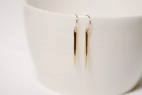 Wholesale Gold Dagger Spear Earrings, 24k gold Dagger Earrings,Spear Earrings,stick earrings,gold bar earrings,needle earrings,gold spike earrings